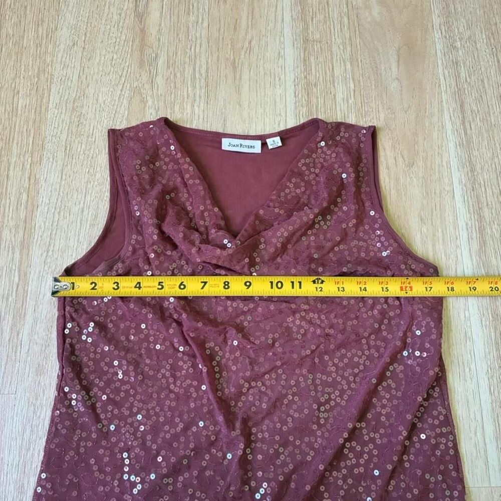 Joan-rivers-classics-collection Women's Pink and Burgundy Vest - Picture 6 of 7